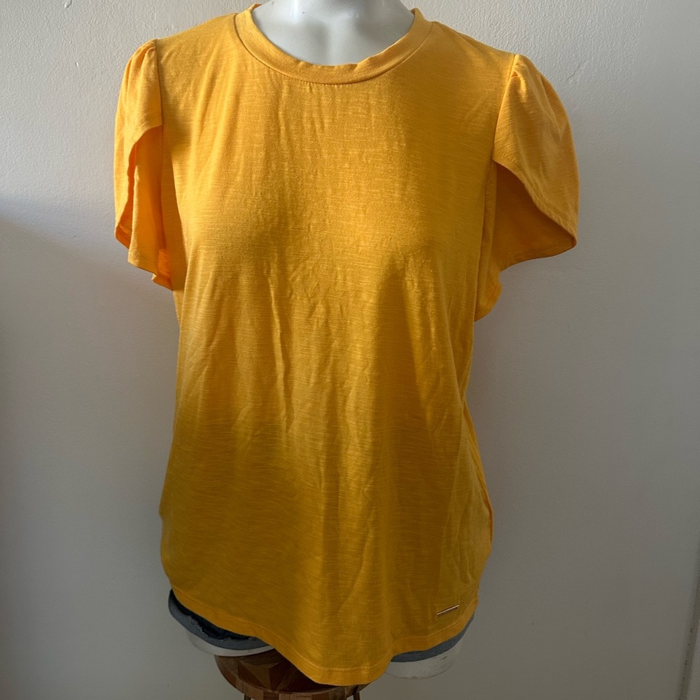 Anne Klein Sunny Yellow Short Sleeve Tee